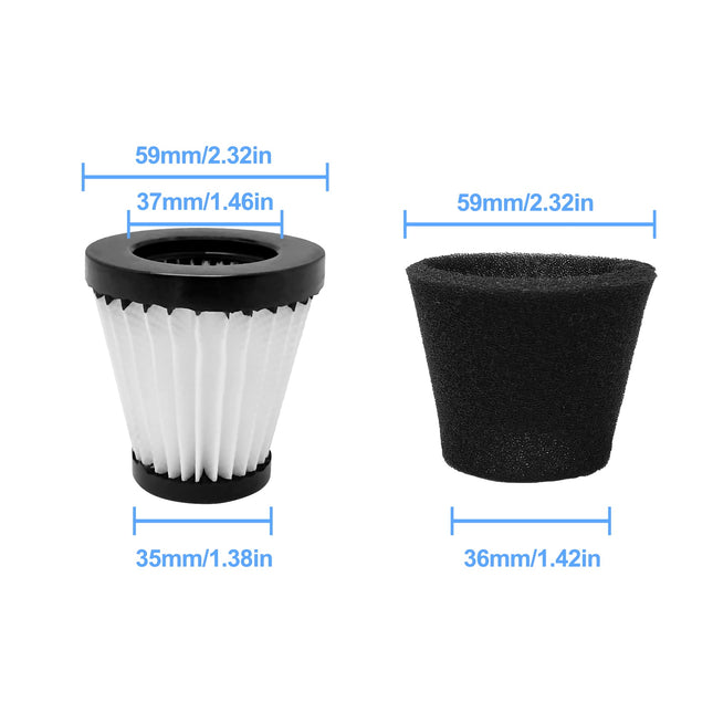 3 Pack Handheld Vacuum Cleaner Filter Compatible With Dirt Devil Scorpion Handheld Vacuum Cleaner Style F117, Compare To Part Ad40117