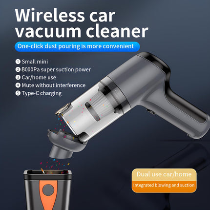 Uniqus Car Vacuum Cleaner, Keyboard Wireless Handheld Vacuum, 8000Pa Cordless Mini Vacuum Cleaner With 3 In 1 Brushless Motor Portable Vacuum For Home, Pet, Office
