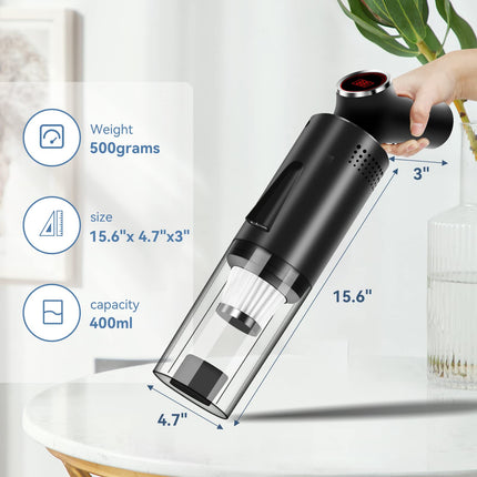 Handheld Vacuum Cordless Rechargeable With Led, Car Vacuum Cleaner High Power With Low Noise, Portable Hand Held Vacuum For Car Office Pet Hair Dust And Home Cleaning