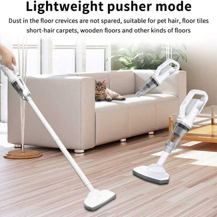 Cordless Stick Vacuum Cleaner, Lightweight Powerful Suction Handheld Vacuum For Hard Floor Carpet Pet Hair, White