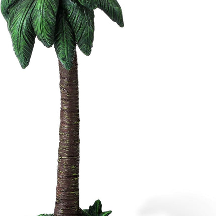Christmas Realistic Palm Tree Artificial Single Palm Tree Resin Table Top Nativity Figurine for Christmas Nativity Scene Indoor s, 11.8'' Apply to 7'' and 10'' Scale Collection