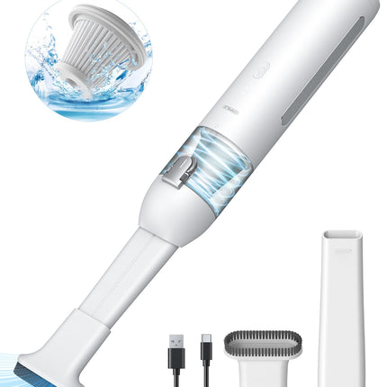 Cafele Mini Vacuum Cordless Handheld Vacuum 6000Pa Dual Suction For Quick Cleaning, Portable Car Vacuum Cleaner With 7500Mah Rechargeable Battery, Small Hand Held Vacuum Wireless For Home Office
