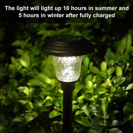 Beau Jardin 8 Pack Solar Pathway Lights Color Changing + Bright White Outdoor Garden Stake Glass LED Stainless Steel Waterproof Landscape Path Lighting for Yard Walkway Driveway Outside Black