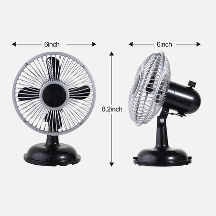 Mini Retro Desk Fan With Oscillating Function, UsbPowered Table Fan, Portable And Quiet 6 Inch, 2 Speeds, Small Fan Vintage Style