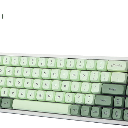 BOYI WK68 Matcha Green Mechanical Keyboard,65% Hot Swap Bluetooth 5.0/2.4G/Wired Type-C Tri-Mode RGB Gaming Keyboard,PBT Sublimation XDA Keycaps Wireless Keyboard for Mac/Win(Gateron Yellow Switch)