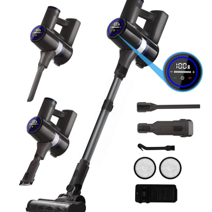 Cordless Vacuum Cleaner 28Kpa, Stick Vacuum Cleaner Cordless With 7 Power Modes, 50 Mins Runtime Vacuum Cleaners For Home Hardwood Floor And Carpet, Pet Hair