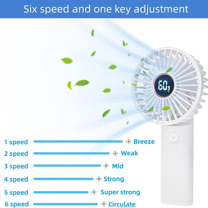 Mini Usb Personal Portable Handheld Fan With Rechargeable Foldable Fan For Travel. It Used As A Desk Fan And Neck Fan. Small
