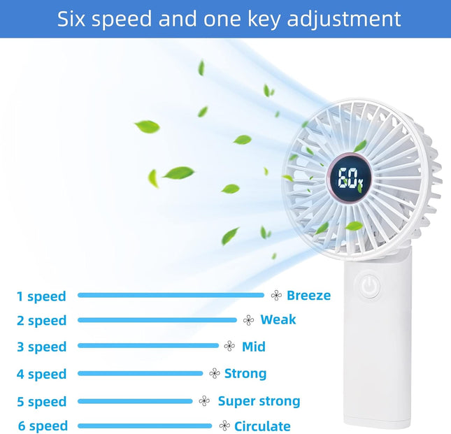 Mini Usb Personal Portable Handheld Fan With Rechargeable Foldable Fan For Travel. It Used As A Desk Fan And Neck Fan. Small