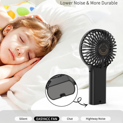 Easyacc Handheld Fan, 5000 Battery Portable Fan 735H Working Time] Usb Rechargeable, 4 Speed Cooling Personal Fan, Mini Hand Held