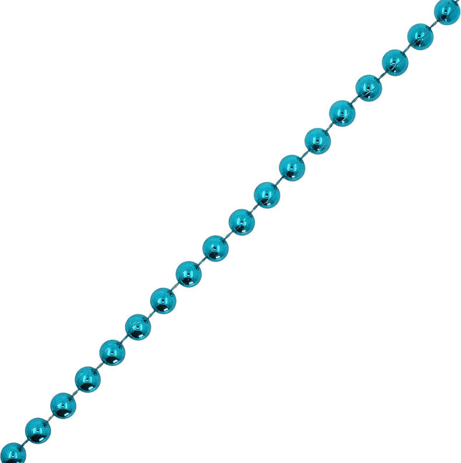 Mandala Crafts Faux Teal Pearl Beads Garland - 8mm 20 Yds Teal Pearl Strands Spool Pearl String Bead Roll for Wedding Party Christmas Tree Decoration