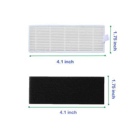 12Pack Parts Accessories Compatible With Lefant M201 T800 U180 T700 M520 M571 Okp K7 K8 L3 Moosoo Mt501 Mt710 Mt720 M501B Vacuum Cleaner, Hepa Filters Side Brushes Not For M210 M213