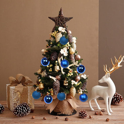 3.94" Large Christmas Balls Shatterproof Navy Blue Christmas Ornaments 6 Pcs Big Christmas Ornaments Balls for Christmas Tree Holiday Wedding Party Decoration
