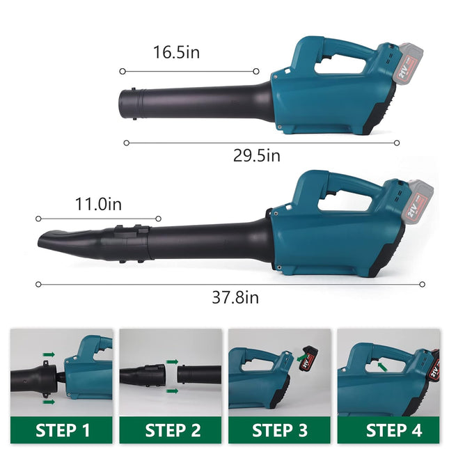 Brushless Leaf Blower Cordless, T TOVIA 21V Electric Leaf Blower with 13 Variable Speeds, 4.0Ah Battery and Charger, 120MPH 460CFM Lightweight Mini Leaf Blower for Lawn Care, Snow Blow, Yard Clean