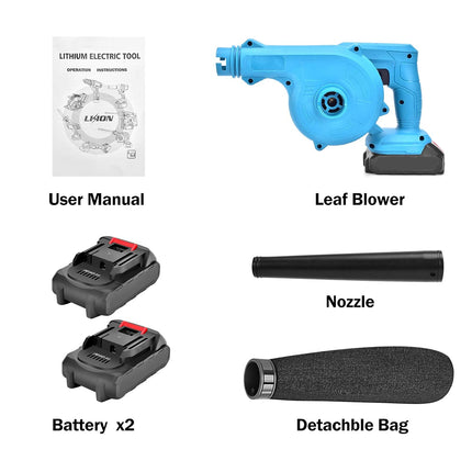 SHINLEYPACK Cordless Leaf Blower,21V Cordless Leaf Blower with Battery & Charger,Specially Designed for Light Courtyard Operation and Hard Road Cleaning
