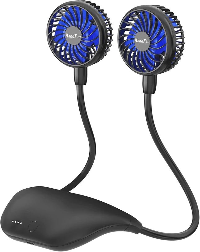 Handfan 10000Mah Neck Fan, 360° Rotation Personal Portable Fans For Your Neck, 48H Lasting Rechargeable Battery Operated Wearable