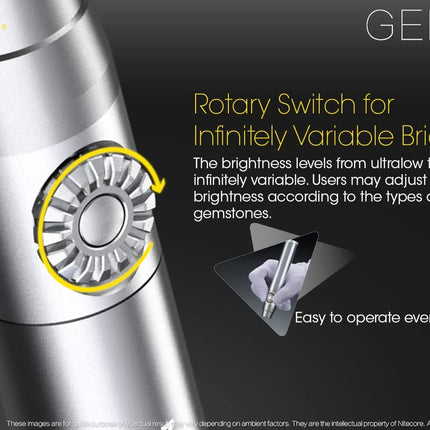 NITECORE GEM10UV Gem Identification Flashlight with Ultraviolet LED Black