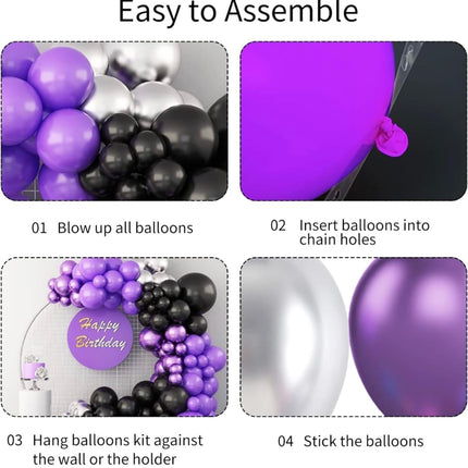 Halloween Party Decorations/Hocus Pocus Trunk Or Treat Car Decorations Halloween Balloon Garland 123pcs with BOO Balloon Purple Fruit Green Confetti Balloon for Bat Sticker