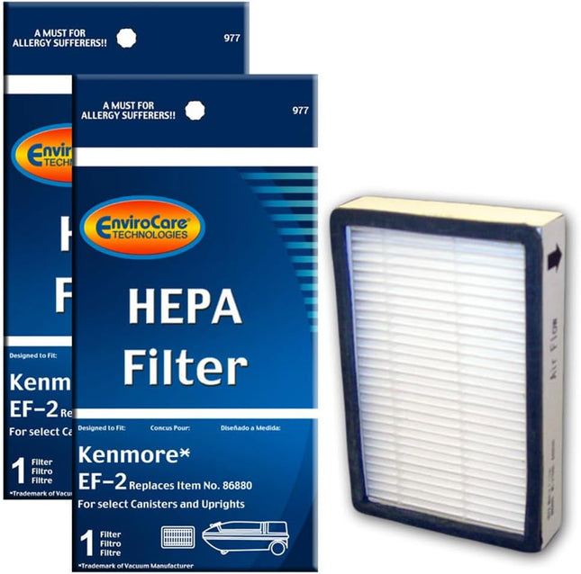 Envirocare Vacuum Cleaner Hepa Filters Designed To Fit Kenmore Progressive Ef2 Machines 2 Filters