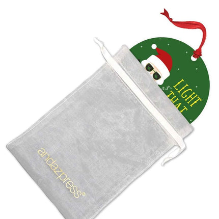 Andaz Press Marijuana Pot Cannabis Weed Round Metal Christmas Ornament Keepsake, Light That Shut Up, Santa Blunt, 1-Pack, Christmas Ideas Weed Ornaments for Christmas Tree Weed Christmas Ornaments