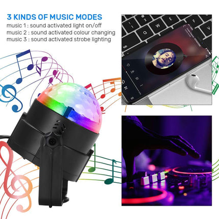 Disco Ball Disco Lights Party Light Sound Activated Party Lights with Remote Control 7 Color Modes Strobe Light for Home Room Dance Birthday DJ Bar Karaoke Xmas Wedding