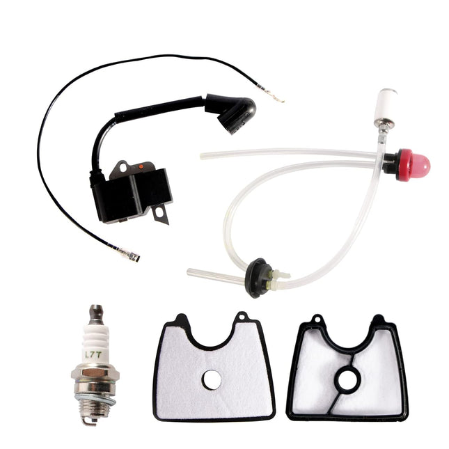 Leaf Blower Ignition Coil Module for Husqvarna 125B 125BX 125BVX Replace 545108101 5451 08 101 5451-08-101 585836101 300953003 300953001 984883001 984882001 with Spark Plug Fuel Line Air Filter Kit