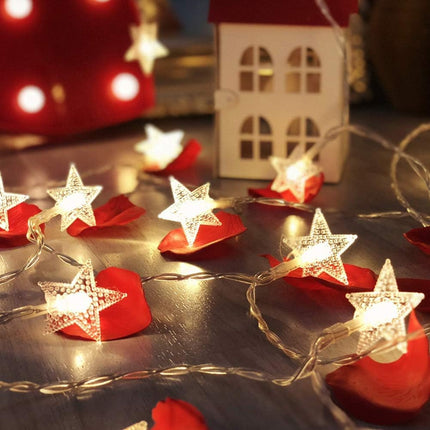 Twinkle Star 100 LED Star String Lights, 33FT Plug in Fairy String Lights Waterproof, Extendable for Indoor, Outdoor, Wedding Party, Christmas Tree, Year, Ramadan, Garden Decoration, Warm White