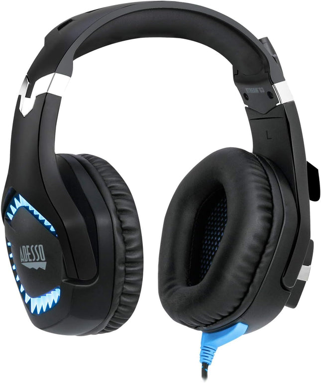 Adesso Xtream G3-7.1 Surround-Sound Gaming Headset with Noise Cancelling Microphone and LED Lighting for PC, PS4, Xbox, Nintendo Switch, and Laptops