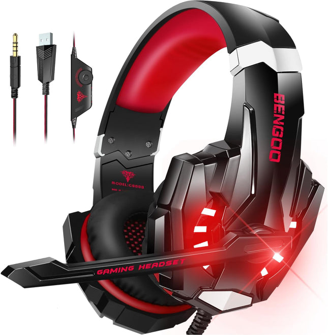 BENGOO Gaming Headset (Red)