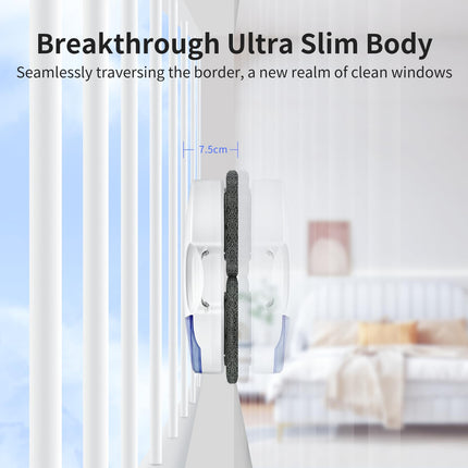 Fmart Window Cleaning Robot 120Ml Capacity Water Tank Window Cleaner Robot Intelligent Double Water Spray Technology 3800Pa Suction Power Ai Edge Detection Technology App Control Robot Window Cleaner