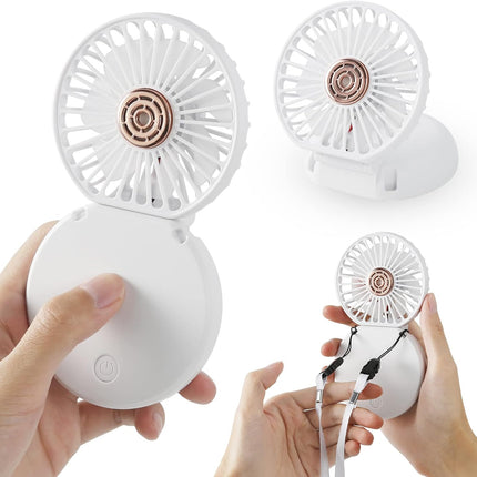 3 In 1 MultiFunction Fan, Portable Handheld Fan, Neck Fan, Mini Desk Fan, 1200Mah UltraLong Battery Life, UltraQuiet, 3Speed Wind