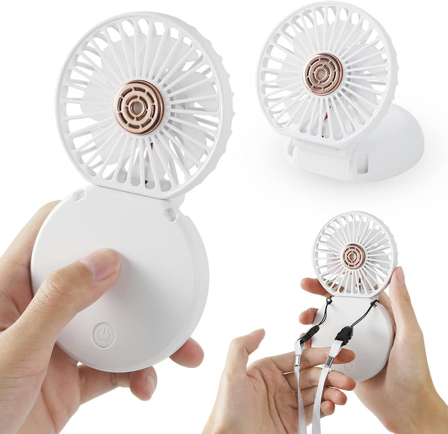 3 In 1 MultiFunction Fan, Portable Handheld Fan, Neck Fan, Mini Desk Fan, 1200Mah UltraLong Battery Life, UltraQuiet, 3Speed Wind