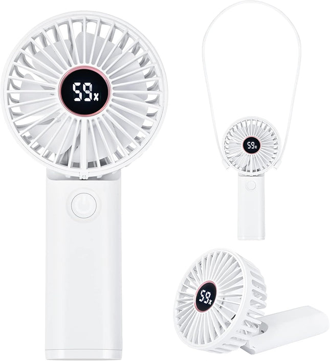 Mini Usb Personal Portable Handheld Fan With Rechargeable Foldable Fan For Travel. It Used As A Desk Fan And Neck Fan. Small
