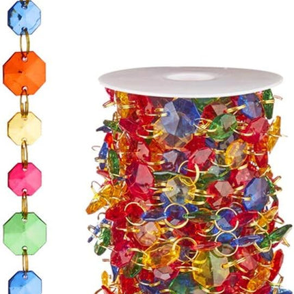 RAZ Imports We Three Kings 10 Yards Jewel Tone Round Crystal Garland