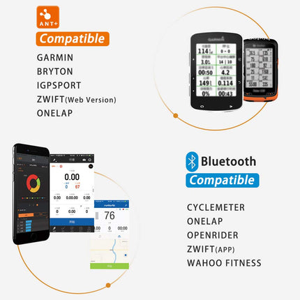Magene S3+ Cycling Cadence Or Speed Sensor - ANT+ and Bluetooth 4.0 Compatible - Wireless Sensor for Bikes - Compatible with Zwift, Garmin, & More