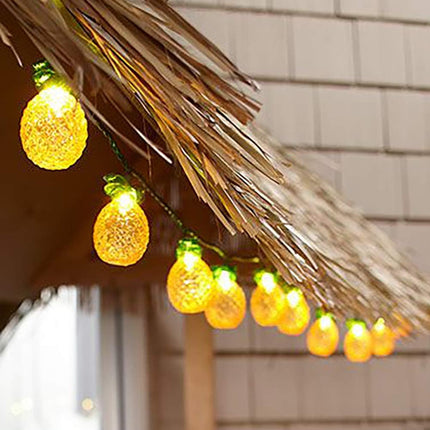 Abeja Pineapple String Lights, 8.5Ft Pineapple Fairy Lights with 10 Pineapple Lights Decorations, Pineapple Tropical Theme Lights, Summer Patio String Lights for Home Hawaiian Party Camping Bars Decor