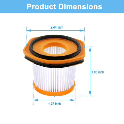 8 Pack Vacuum Filter For Shark Ws620 Ws632 Ws630 Filter,Combatible With Shark Wandvac System Ws633 Ws632Rgbrn Ws632Pkbrn Ws632Gnbrn Ws632Gdbrn Ws632Blbrn, To Part Xffwv360