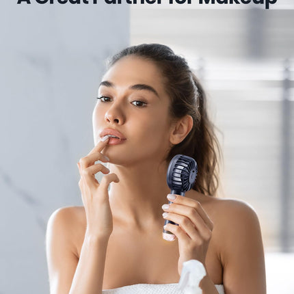 Gaiatop Mini Portable Fan, Sparkle Handheld Fan, Hand Held Fan 3 Speed Personal, 310 Hours Operated Small Makeup Eyelash Fan
