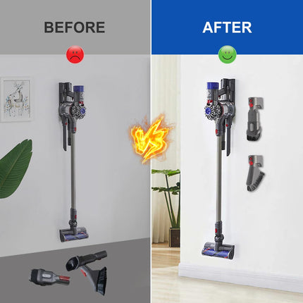 Lanmu 4 Pack Wall Mount Accessory Holder Compatible With Dyson V15 V12 V11 V10 V8 V7 Outsize Gen5 Vacuum Cleaner, Attachments Organizer, Not Fit V12 V15 Motorized Tools