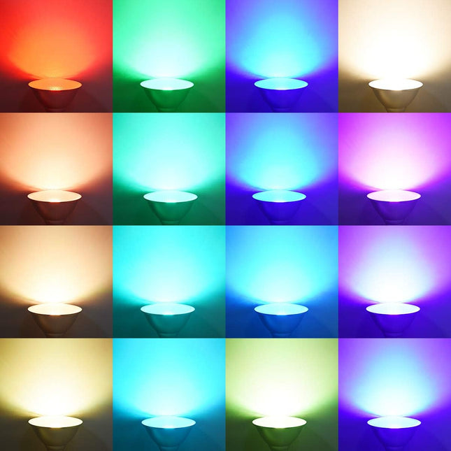 2 Pack RGB PAR38 Flood Light Outdoor with Remote, 30W=90W, Waterproof LED Color Changing Light Bulbs, 3000K Warm White, 1800lm, Christmas Party Decor Dimmable Lamp