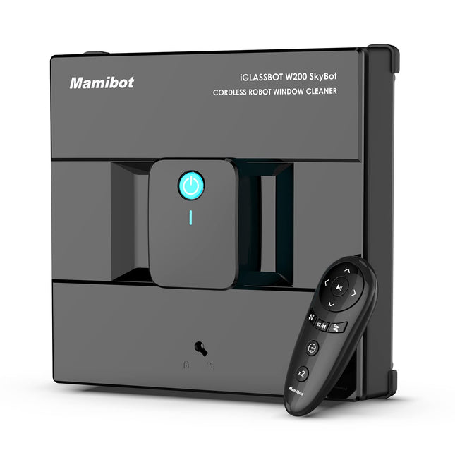 Mamibot W200 Skybot Cordless Window Cleaner Robot Vacuum With Remote Control, Up To 90 Mins Working Time Glass Cleaning Tools With Strong Auto Suctionadjusting For Indoor Outdoor High Windows