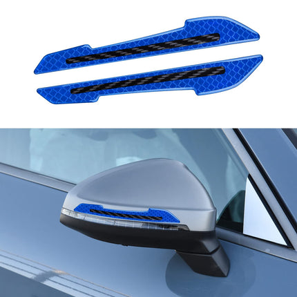 KelenateÃƒâ€šÃ‚Â® (Blue) 2 Pcs Car Reflective Stickers Super Reflective Rearview Mirror Trim Stickers Car Anti-Collision Strips Reflective Anti-Scratch Protection Compatible with Opl Atra