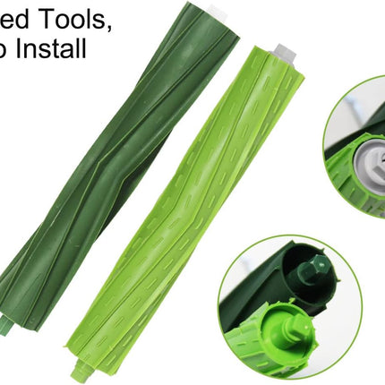 Mzy Llc Parts For Irobot Roomba I7 I7+ I2 I3 I3+ I4 I4+ I6 I6+ I8 I8+Plus J7 J7+ E5 E6 E7, I, E & J Series Vacuum Cleaner, 2 Set Rubber Brushes, 8 Hepa Filters And 8 Side Brushes