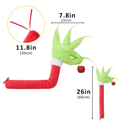 Christmas Elf Body Tree Decorations, Christmas Tree Decor Elf Arms Stole Christmas Elf Stuffed Leg Stuck Xmas Tree Topper Garland Ornaments Pose-able Plush Legs for Tree Ornaments (Legs+Arm)