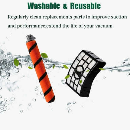 Kit Compatible With Shark Apex Duoclean Az1002 Az1000 Az1000W Ax950 Ax951 Ax952 Vacuum Cleaner,1 Set Soft Brush Roller, 2 Pack Hepa Filters And 2 Pack Foam Filters