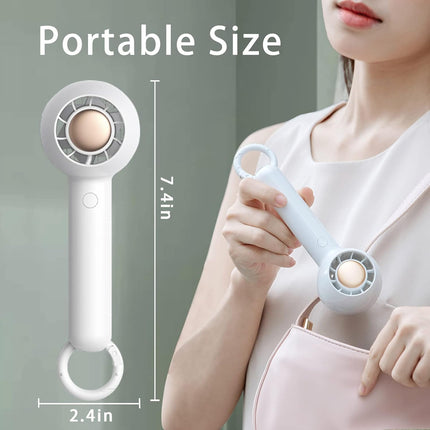Portable Fan For Travel, Mini Handheld Fan Rechargeable, Personal Lash Fan For Women Makeup With 2Speeds 810 Hours Operated