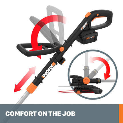 Worx WG170.3 20V Power Share GT Revolution 4.0Ah 12" Cordless String Trimmer (Batteries & Charger Included)