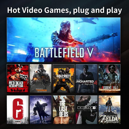 Game Controller Emulator for Xbox Series/Xbox One/Xbox 360/PS4/PS3/Nintendo Switch, Keyboard and Mouse Adapter for FPS/TPS/STG/RTS Games