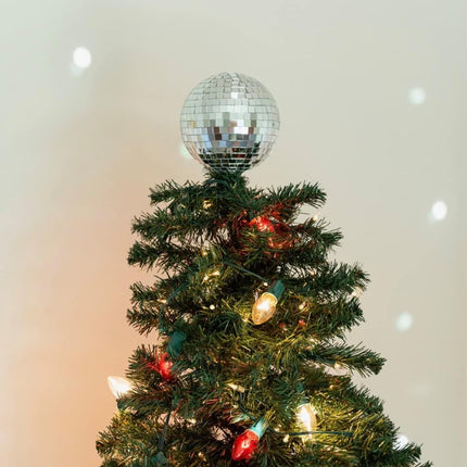 6" Disco Ball Christmas Tree Topper - Havenstone Home - Christmas Tree Topper, Christmas Decorations, Disco Decor, Christmas Decor