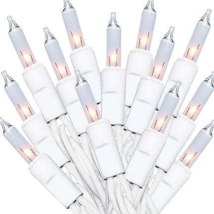 Mini Clear Christmas Lights - 35 Count Warm White Christmas Lights White Wire for Indoor and Outdoor Christmas Decorations, 8.5 Feet Christmas String Lights Set