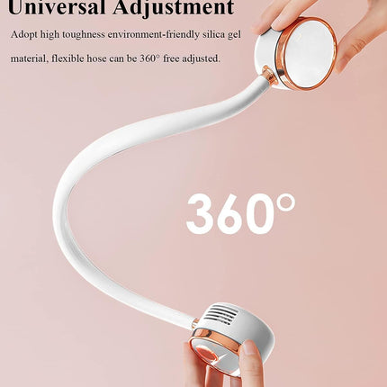 Minthouz Portable Neck Fan, 3 Speeds Wearable Personal Fan Hands Free Bladeless Fan, 2000Mah Rechargeable Battery Operated Usb